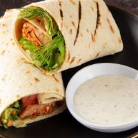 Chicken Shish Kebab Wrap · Served lettuce, and tomatoes, white sauce.