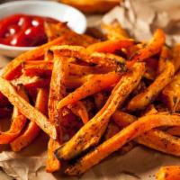 Sweet Potato Fries · Fried and delicious sweet potatoes.