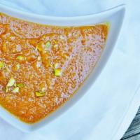 Moong Dal Halwa · A rich creamy and pudding like dessert made with split yellow Moong dal.