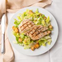 Caesar Salad & Grilled Chicken · With rustic croutons and our own caesar dressing.