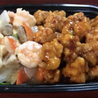 Large Dragon & Phoenix · Spicy. A combination of hot and spicy shrimp and general Tso's chicken.