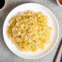 Egg Fried Rice · Fresh egg, and vegetables pan fried and cooked with rice.