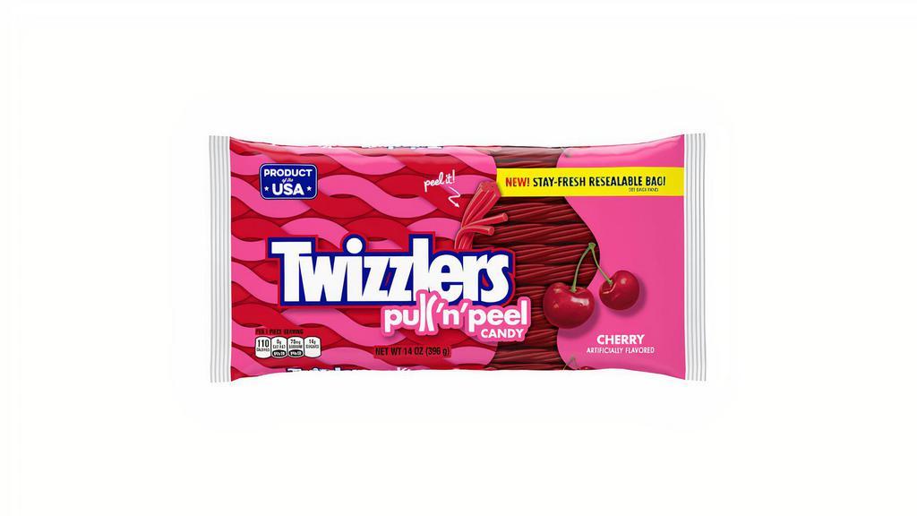Twizzlers, Pull 'N' Peel Cherry Licorice Chewy Candy, 14 Oz. · TWIZZLERS PULL 'N' PEEL Cherry Candy, 14 Ounces:Multiply the fun with the treat that pulls apart into individual strands!Perfect on its own, or in creative desserts and edible craftsMouthwatering cherry flavorA kosher and low fat snack