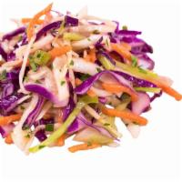 Aegean Slaw · Vegetarian. Red and green cabbage with carrots, onions and fresh herbs dressed in a lemon vi...