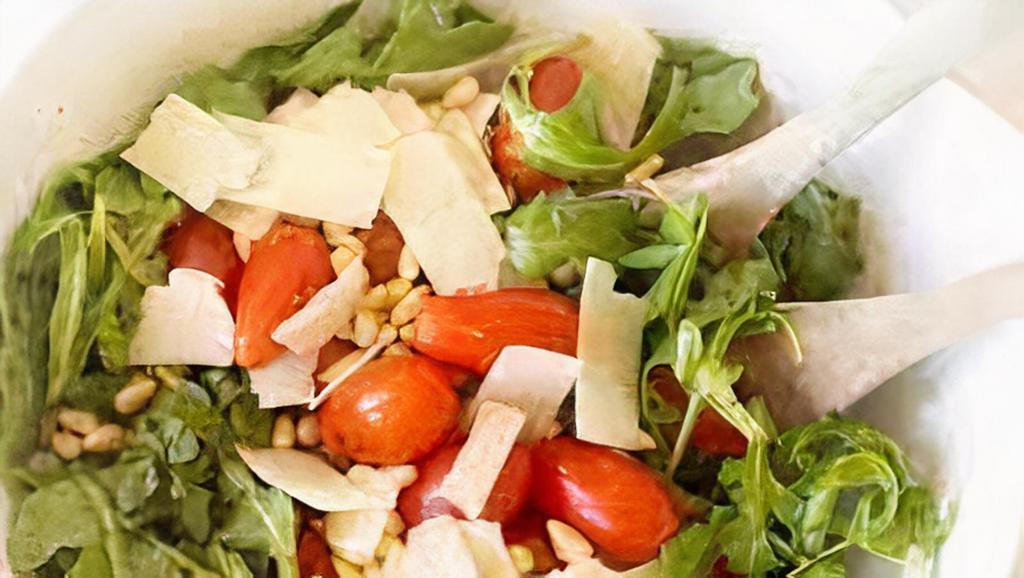 Ssp Insalata Salad · Petite Lettuces, Shaved Fennel, Cherry Tomatoes, Sherry. Gluten-Free, Vegetarian, Vegan.