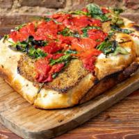 Vegetale Ssp Pizza · Vegetarian. Zucchini, spinach, charred pepper, and goat cheese.