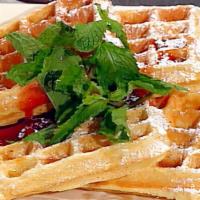 Classic Belgian Waffle · Homemade Belgian waffle, topped with powdered sugar.