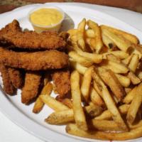 Chicken Tenders · Served with Fries & Honey Mustard Sauce on the side
