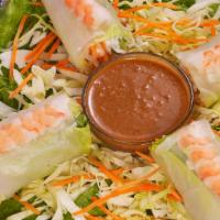 Sumner Rolls (4 Pc) · Refreshing rolls filled with shrimp or tofu, mint, rice noodles, bean sprouts, carrot, cucum...