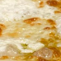 White Pie · Ricotta and mozzarella cheese.