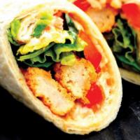Chicken Bacon Wrap · Grilled chicken, bacon, lettuce, cheese, tomato & mayo.
