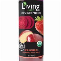 Red Radiance · Strawberry, Beet & Apple
LIVING JUICE 12 oz (355ml)