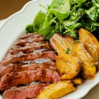 La Bistecca · NY Strip steak, watercress, crispy, potatoes, bordelaise sauce