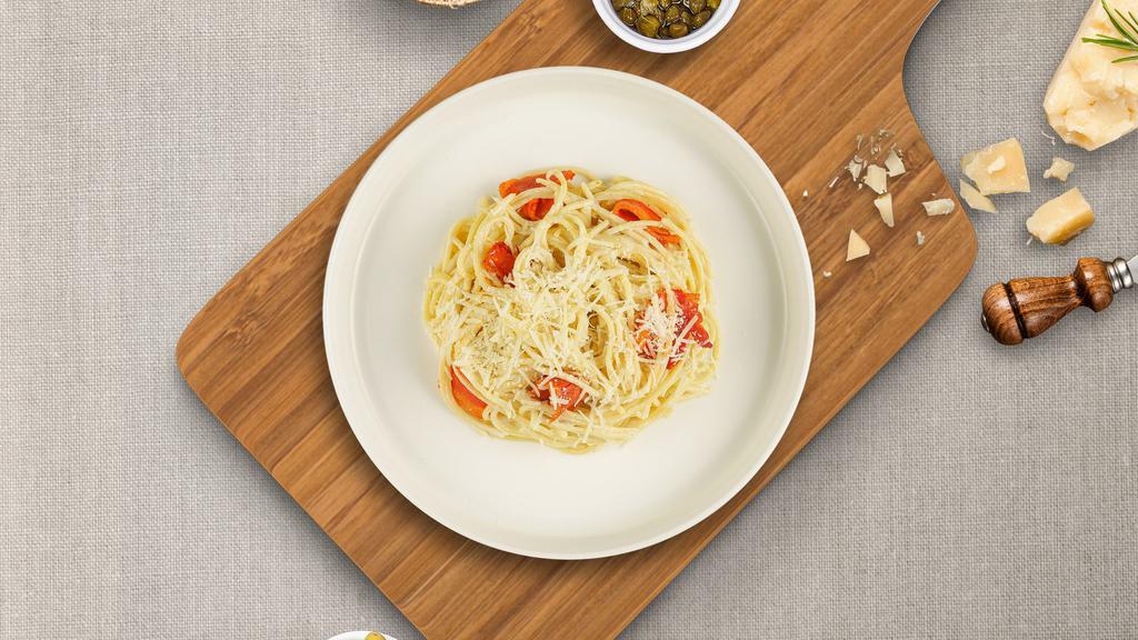 Classic Carbonara · Classic Italian pasta dish made with eggs, Parmigiano-Reggiano cheese, pancetta, and black pepper.