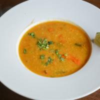 Soup · Lentil, vegetable, chicken mulligawtany.