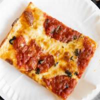 Grandma Pizza · One size only. Homemade marinara sauce, mozzarella cheese, extra virgin olive oil and fresh ...