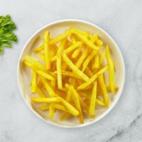 Give Me Fries · (Vegetarian) Idaho potato fries cooked until golden brown and garnished with salt.