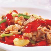 Stir-Fried Frog · Come with pickled pepper. Spicy.