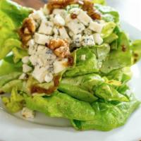 Bibb Lettuce. · with gorgonzola, toasted walnuts and a dried cherry vinaigrette