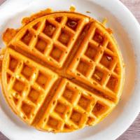 Plain Belgian Waffle · Served with butter and syrup.