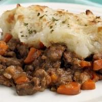 Shepherds Pie · Mince seasoned meat and vegetables cooked in a Bisto based beef stock topped with mashed pot...