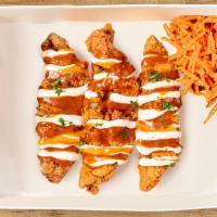 Small  Buffalo Ranch · Buffalo balsamic maple, Buttermilk baby ranch, carrots on side and parsley over your choice ...