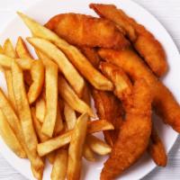 Chicken Fingers (6) & French Fries · With French fries.