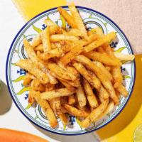 Jerk Fries · Fresh cut fries tossed with jerk seasoning.
