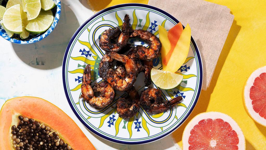 Jerk Shrimp · Grilled shrimp marinated in house jerk sauce.