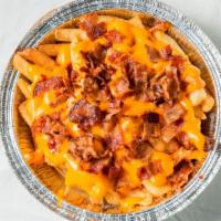 Loaded Cheese Fries · cheese fries with bacon