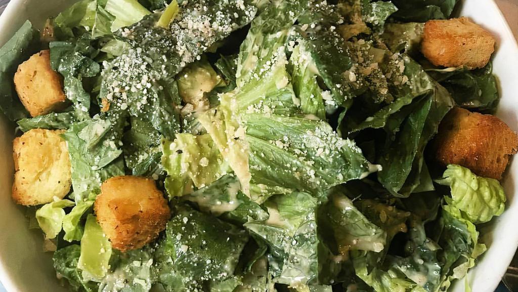 Appetizer Caesar Salad · Topped with grated Parmesan cheese and herb baked croutons. Salad dressing is served on the side.