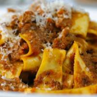 Pappardelle Alla Bolognese · Our Award Winning Authentic Bolognese meat Sauce.