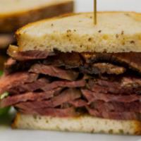 Pastrami On Rye · Brined in a nine-spice house blend for 14 days, smoked for 6 hours, then steamed to tender p...