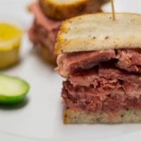 Corned Beef On Rye · Brined in a nine spice house blend for 14 days, then slowed simmered to tender perfection. S...