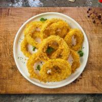 Onion Ring Blings · (Vegetarian) Sliced onions dipped in a light batter and fried until crispy and golden brown.