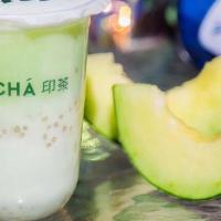 Honeydew Slush / 蜜瓜牛奶冰 · Medium. Fresh honeydew fruit slush with milk and sago.
