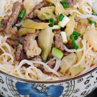 Shredded Pork W. Sichuan Cabbage Noodle Soup / 榨菜肉丝汤粉 · 