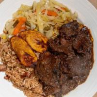 Stew Beef · Brown stew beef server with your choice of rice or your choice of complimentary sides which ...