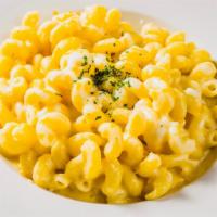 Mac & Melted Cheese · Cook macaroni with Jack & cheddar & mozzarella cheese and heavy. cream.