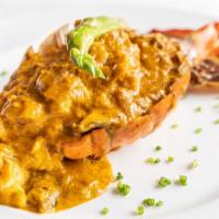 Lobster Masala · Lobster with shiitake mushrooms, cashew nuts, onions, garlic, white wine.