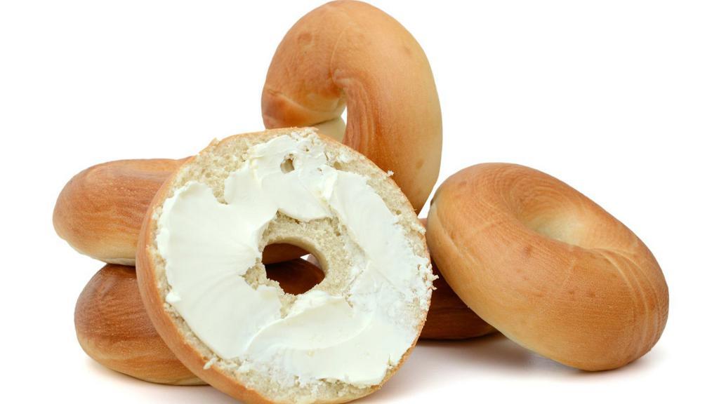 Bagel With Cream Cheese · Cream cheese topped on customers choice of bagel!.