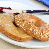 Peanut Butter & Jelly Bagel · A twist! Peanut butter and jelly warm bagel!.
