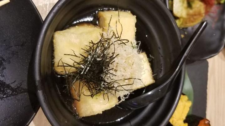 Agedashi Tofu · Fried tofu with chef's special sauce.