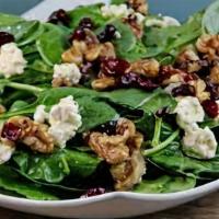 Walnut & Gorg Salad · Mesclun with Gorgonzola cheese, dried cranberries, and walnuts. Dressing: balsamic vinaigret...