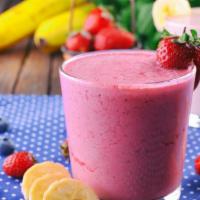 Strawberry Banana Smoothie · Our classic 20oz organic strawberry banana smoothie.