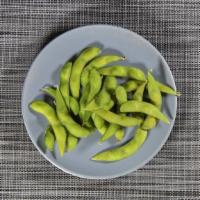 Edamame · Young soy beans steamed and lightly salted.
