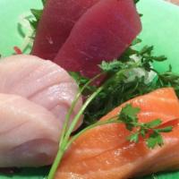Sashimi Appetizer* · 3 varieties of thinly sliced raw fish.