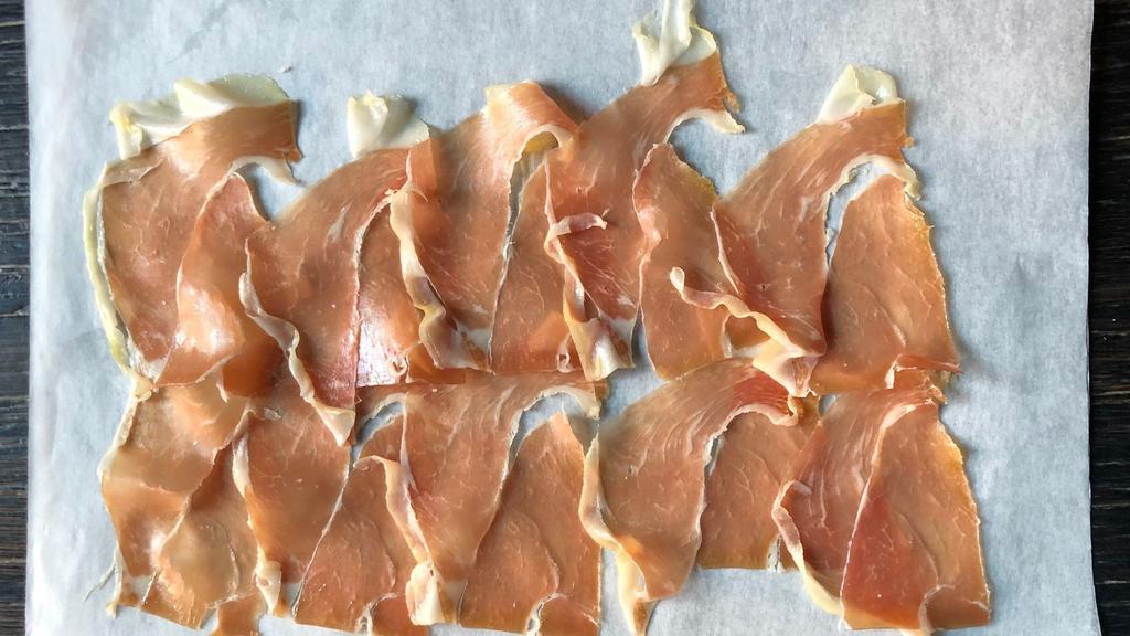 Jamón Serrano · Dairy free, peanut free, tree nut free, egg free, shell fish free, gluten-free, fish free, and soy free. 15-month Spanish ham.