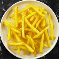 Fries · Classic American fries cooked until golden brown & garnished with salt.