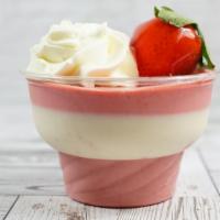 Strawberry Panna Cotta · Honey Panna Cotta with Strawberry pudding